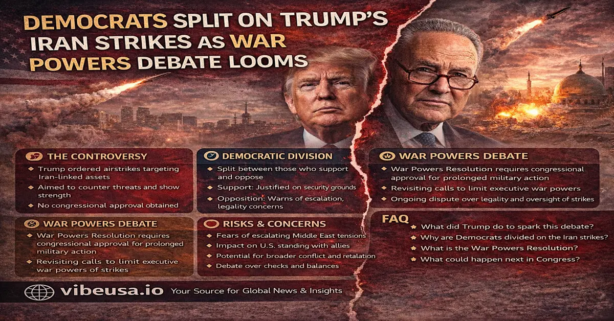 Democrats Clash Over Trump’s Iran Strikes